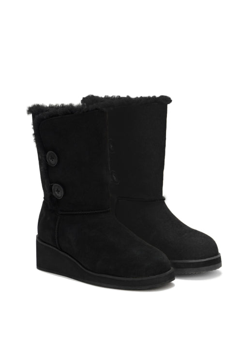FAUX FUR WALKER IN BLACK