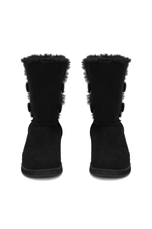 FAUX FUR WALKER IN BLACK