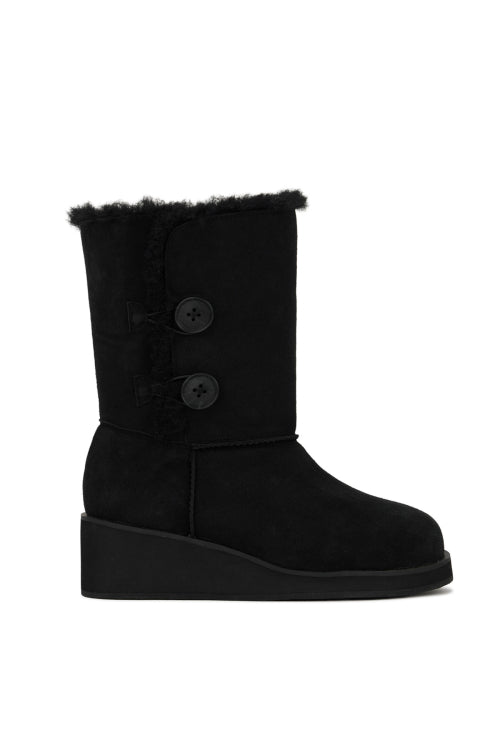FAUX FUR WALKER IN BLACK