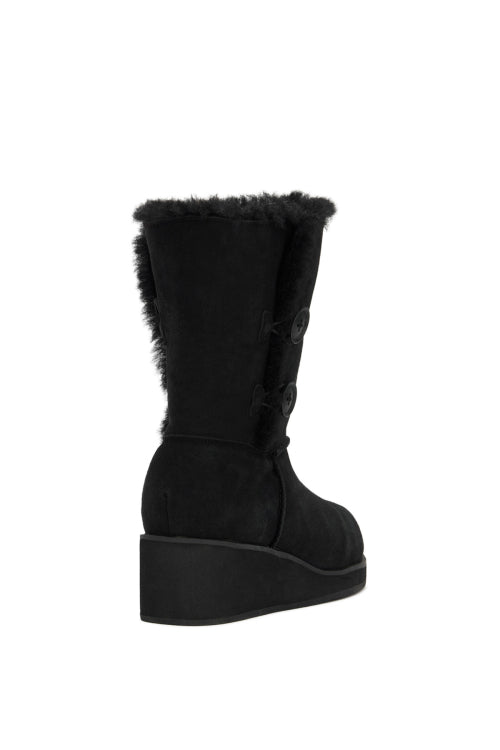 FAUX FUR WALKER IN BLACK