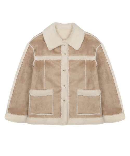 L21 PAUL SHEARLING MUSTANG JACKET(BEIGE)