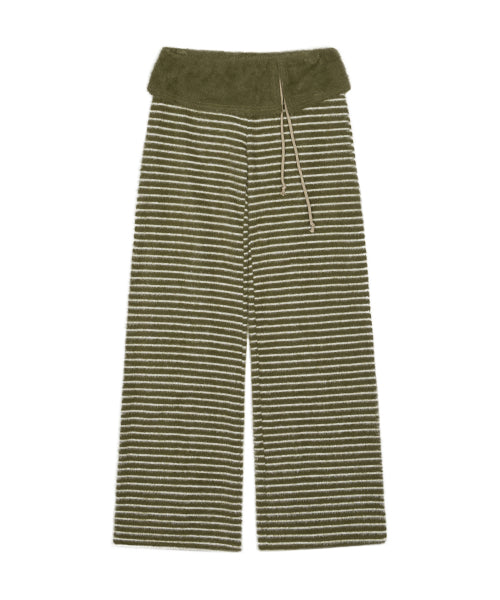 L21 COZY PLUFFY KNIT PANTS(OLIVE GREEN)