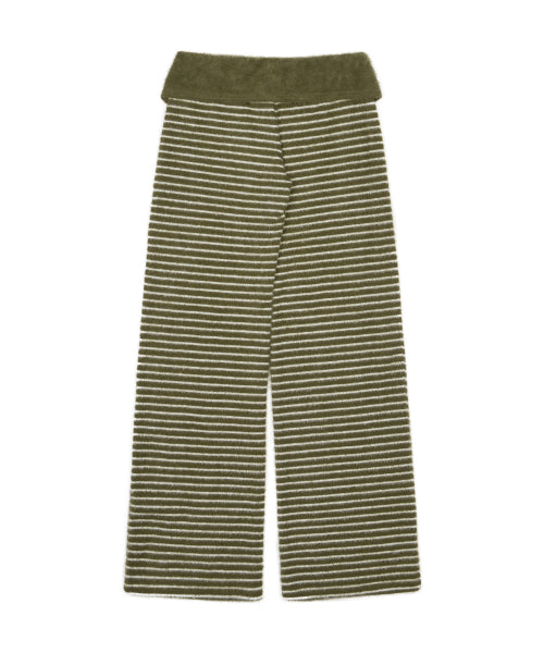 L21 COZY PLUFFY KNIT PANTS(OLIVE GREEN)
