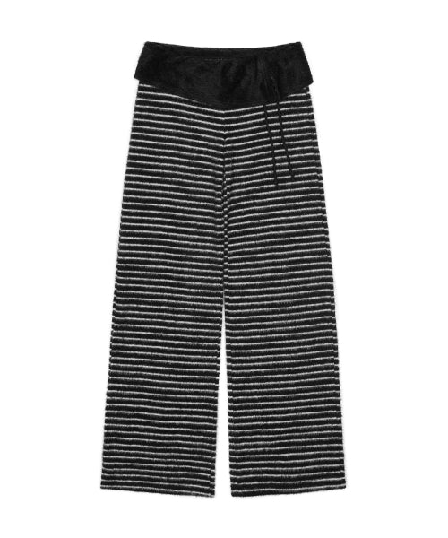 L21 COZY PLUFFY KNIT PANTS(OREO)