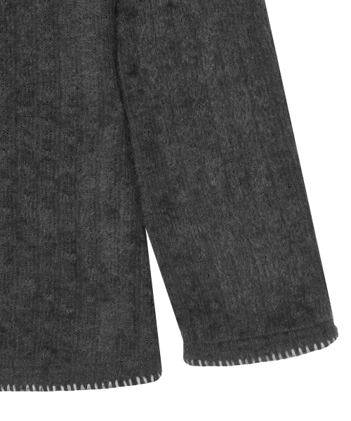 L21 SNOW PLUFFY MINI DRESS TOP(CHARCOAL)