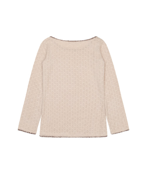 L21 SNOW PLUFFY MINI DRESS TOP(BEIGE)