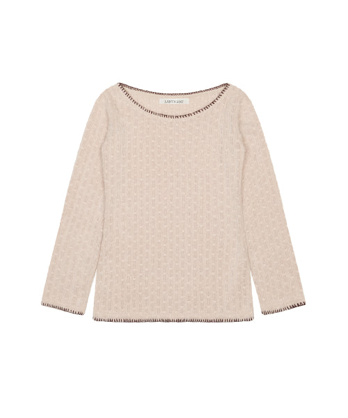 L21 SNOW PLUFFY MINI DRESS TOP(BEIGE)