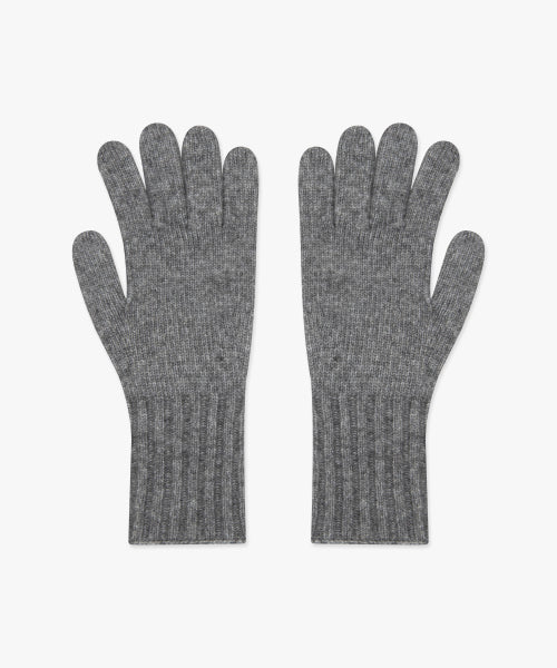 LAYERED KNIT GLOVES gray