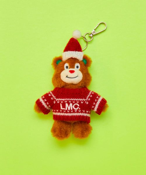 CHRISTMAS BEAR KEYRING dark brown