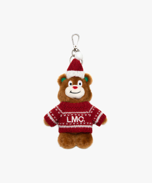 CHRISTMAS BEAR KEYRING dark brown