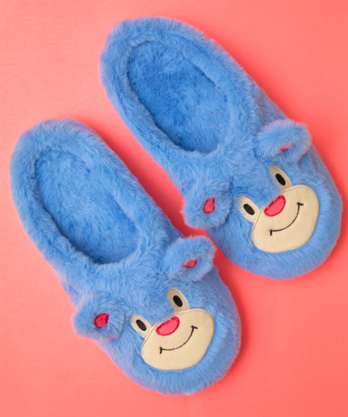 BEAR ROOM SLIPPER blue