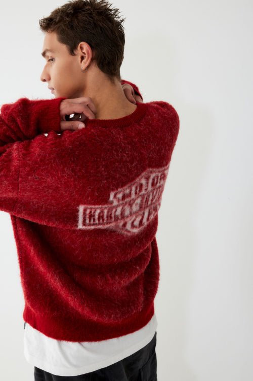 Logo Mohair Knitwear_Red HH15312003