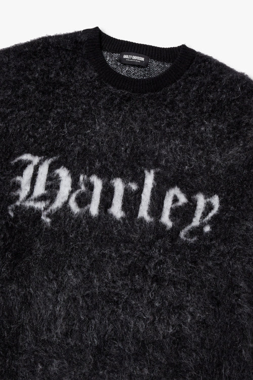 Logo Mohair Knit_Black HH15312003
