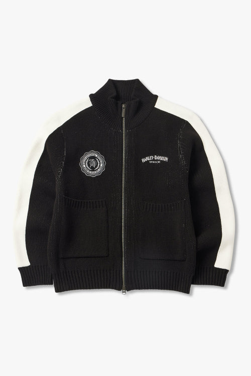 Kowichan Logo Zip-Up Knitwear_Black HH15312004