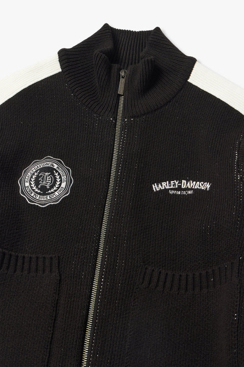 Kowichan Logo Zip-Up Knitwear_Black HH15312004