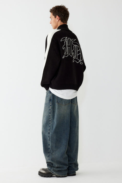 Kowichan Logo Zip-Up Knitwear_Black HH15312004