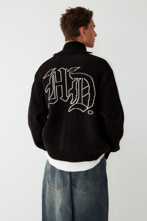 Kowichan Logo Zip-Up Knitwear_Black HH15312004