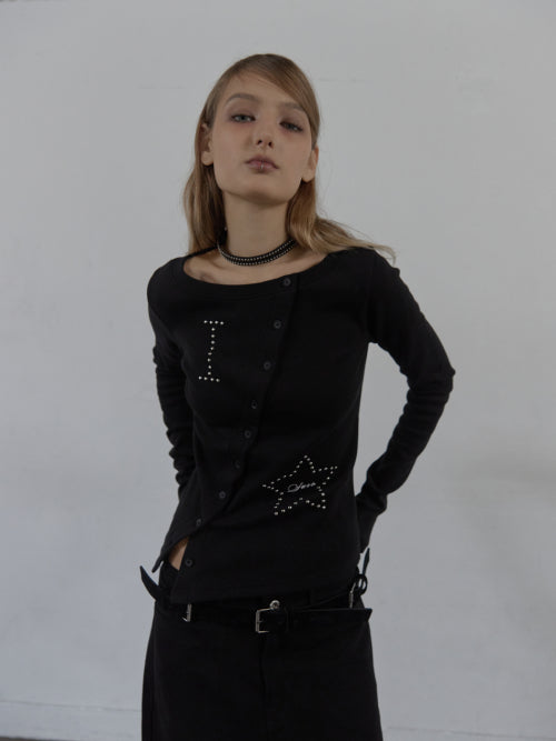 MULTI BUCKLE SUEDE BELT / BLACK