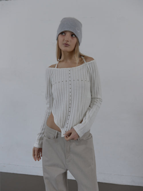ANGORA LOGO BEANIE / BABY BLUE