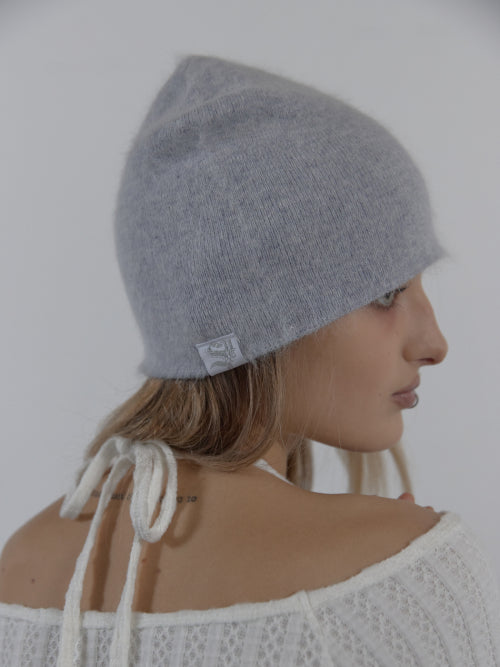 ANGORA LOGO BEANIE / BABY BLUE