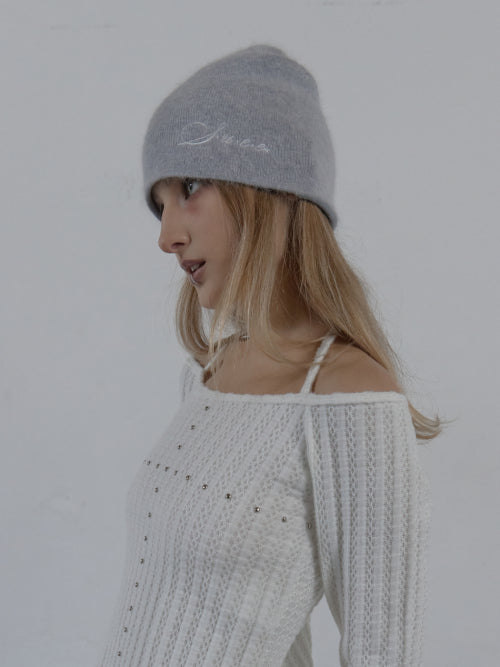 ANGORA LOGO BEANIE / BABY BLUE