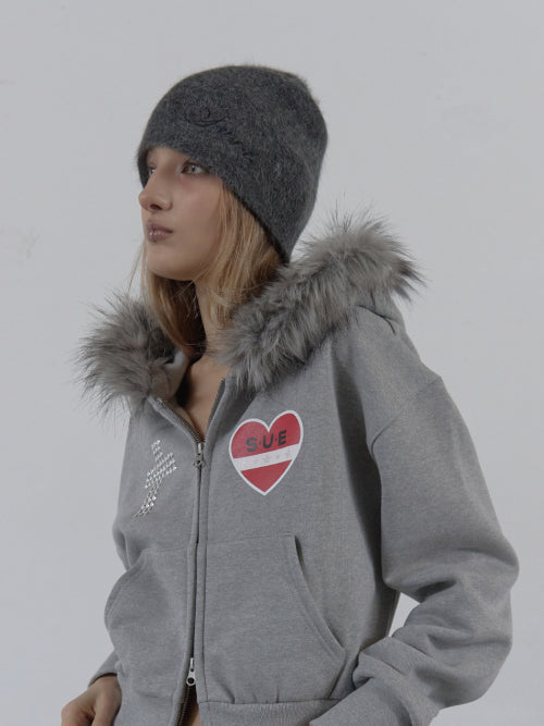 ANGORA LOGO BEANIE / GRAY