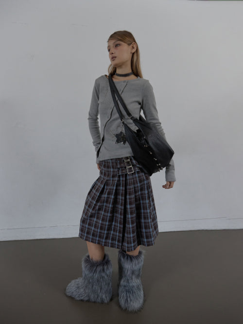 STUDDED TWO-WAY BIG BAG / BLACK