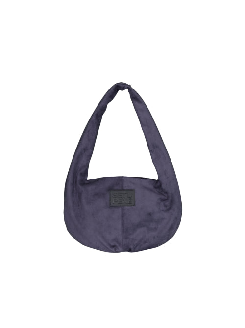 SUEDE STUDDED SHOULDER BAG / PURPLE