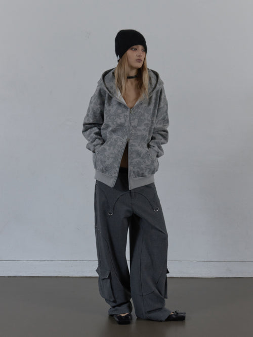 WESTERN STUDDED SLACKS / CHARCOAL