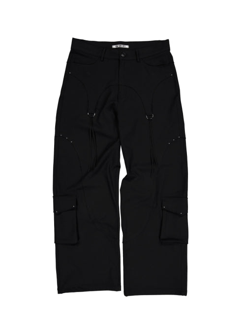 WESTERN STUDDED SLACKS / BLACK