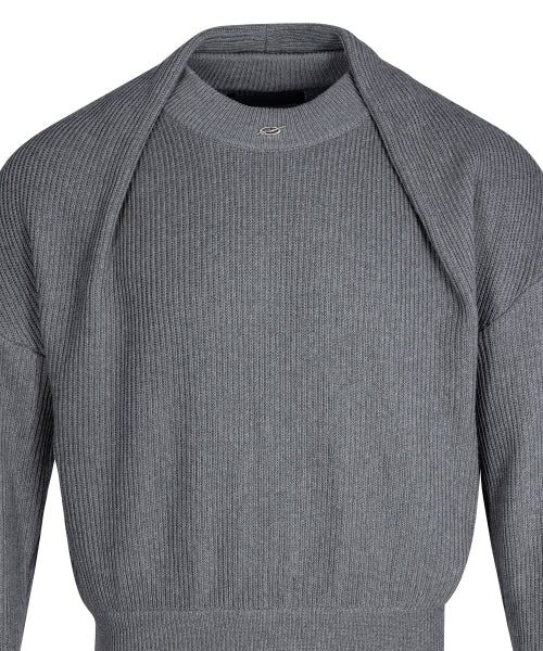 Shawl knit - Grey