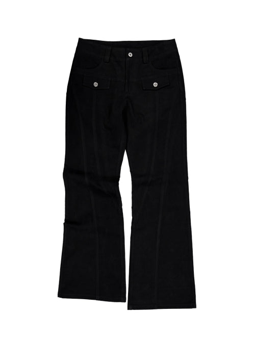 LINE  BOOTCUT PANTS / BLACK