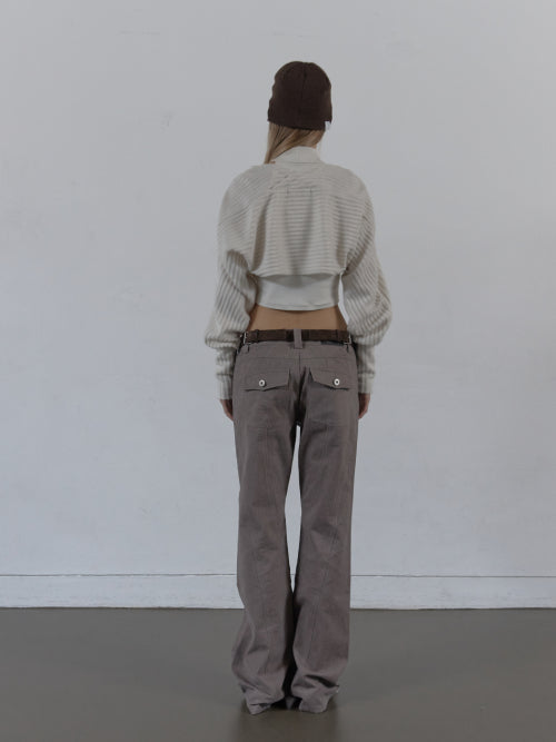 LINE  BOOTCUT PANTS / MOCHA