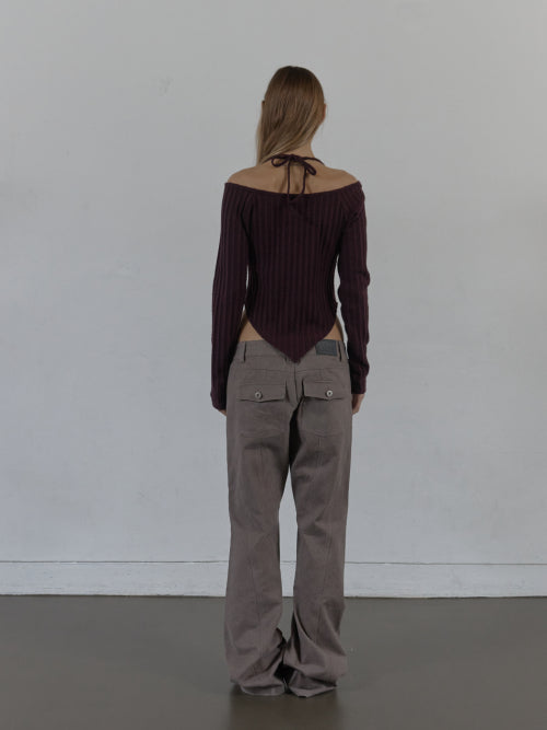 WESTERN CROSS TOP / BURGUNDY