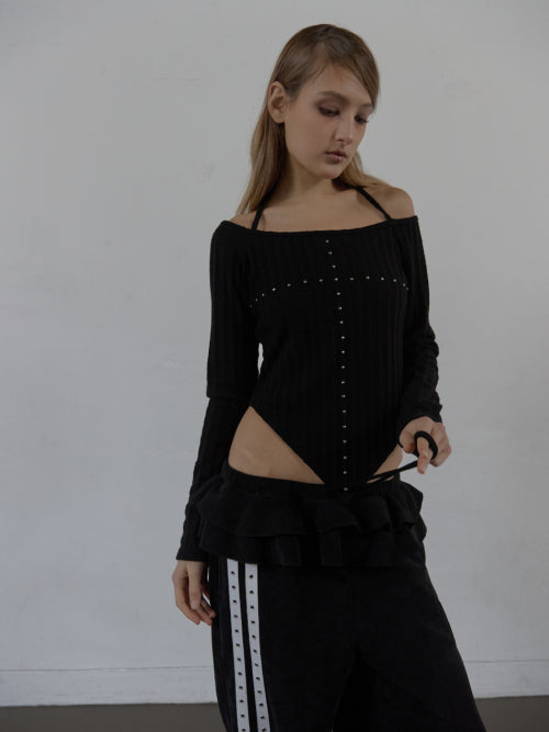 WESTERN CROSS TOP / BLACK