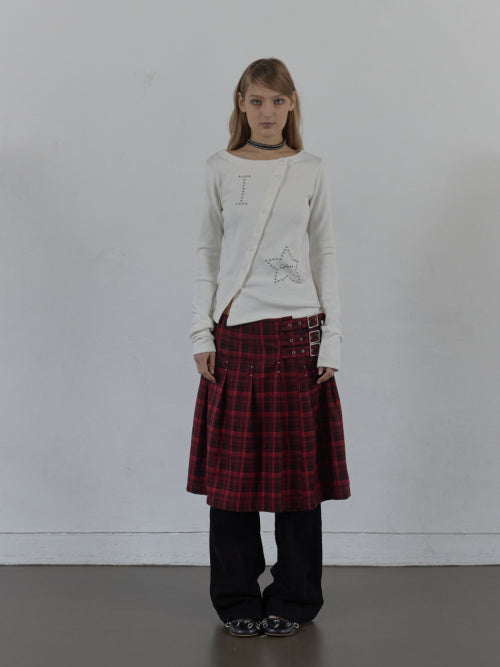 STAR BUTTON TOP / WHITE