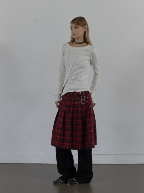 STAR BUTTON TOP / WHITE