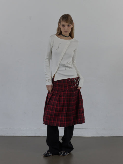 STAR BUTTON TOP / WHITE
