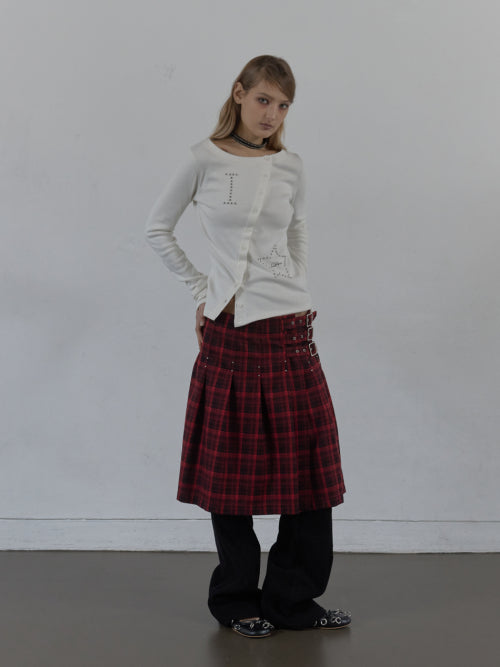 STAR BUTTON TOP / WHITE