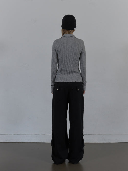 SNAP GOLGI SHIRT / MELANGE GRAY