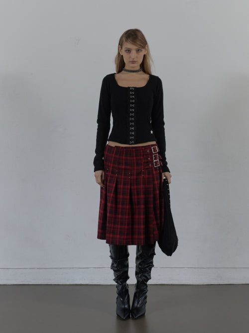 HOOK LONG SLEEVE TOP / BLACK