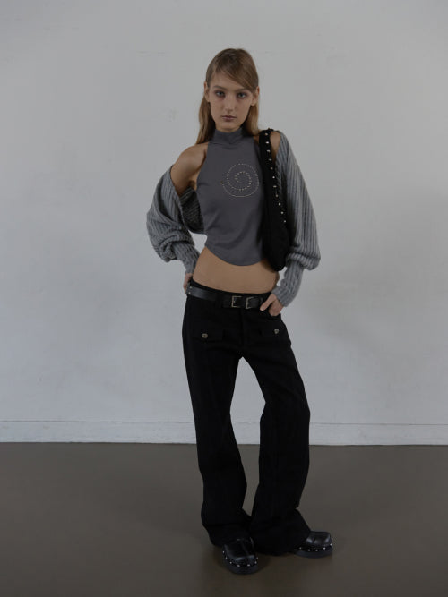 BRUSHED BOLERO SET / GRAY
