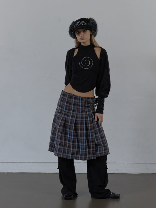 BRUSHED BOLERO SET / BLACK