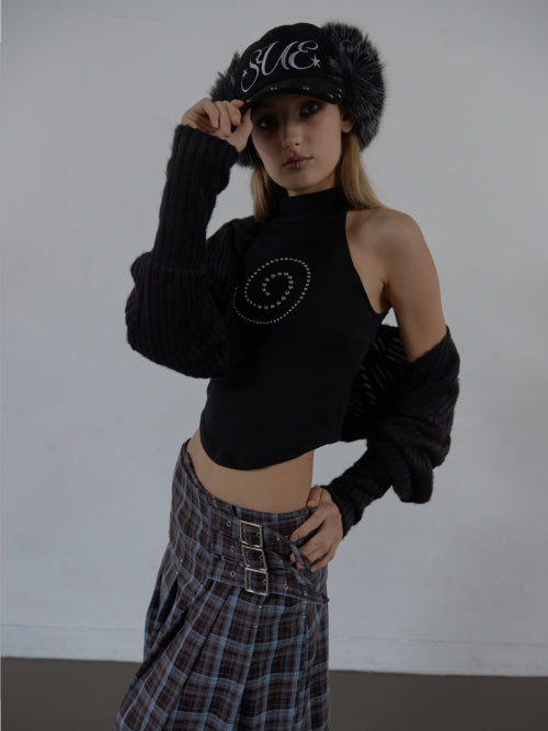 BRUSHED BOLERO SET / BLACK