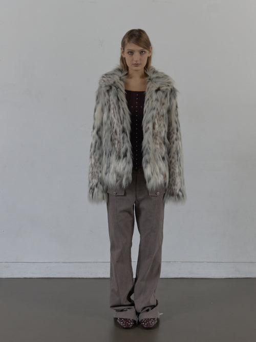 FAUX FUR JACKET / MIX