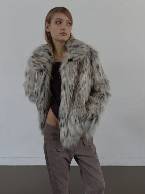 FAUX FUR JACKET / MIX