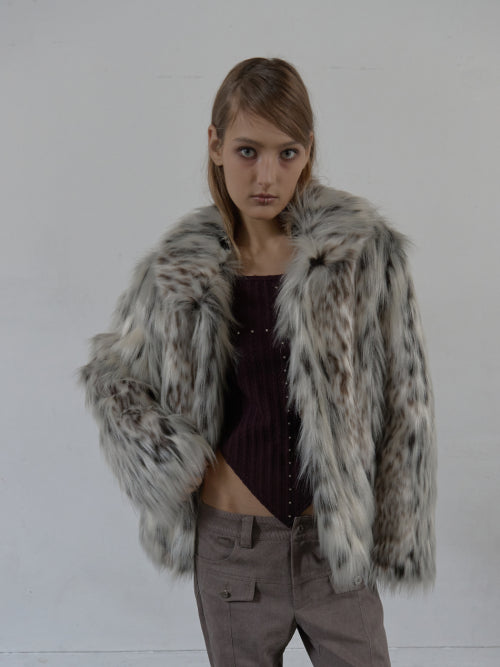 FAUX FUR JACKET / MIX