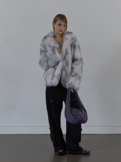 FAUX FUR JACKET / WHITE