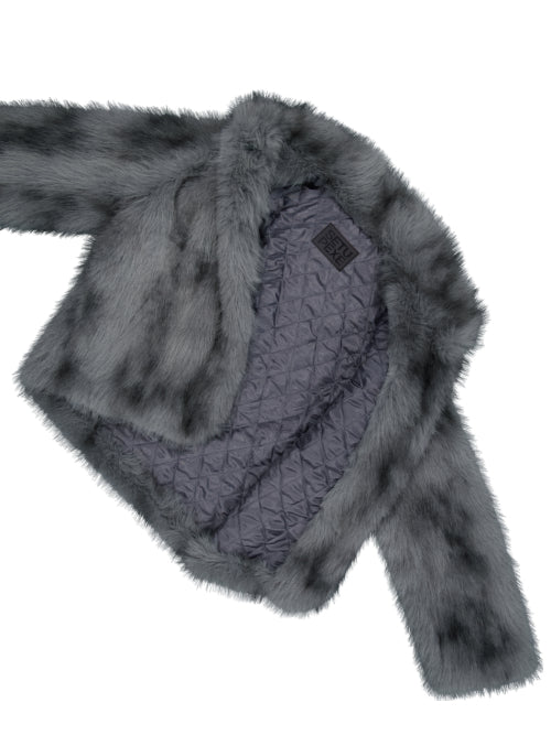 FAUX FUR JACKET / CHARCOAL