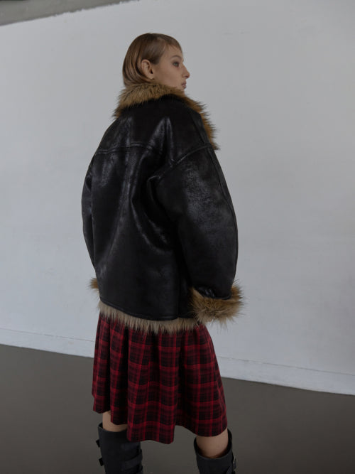 DUFFLE MUSTANG JACKET / BLACK